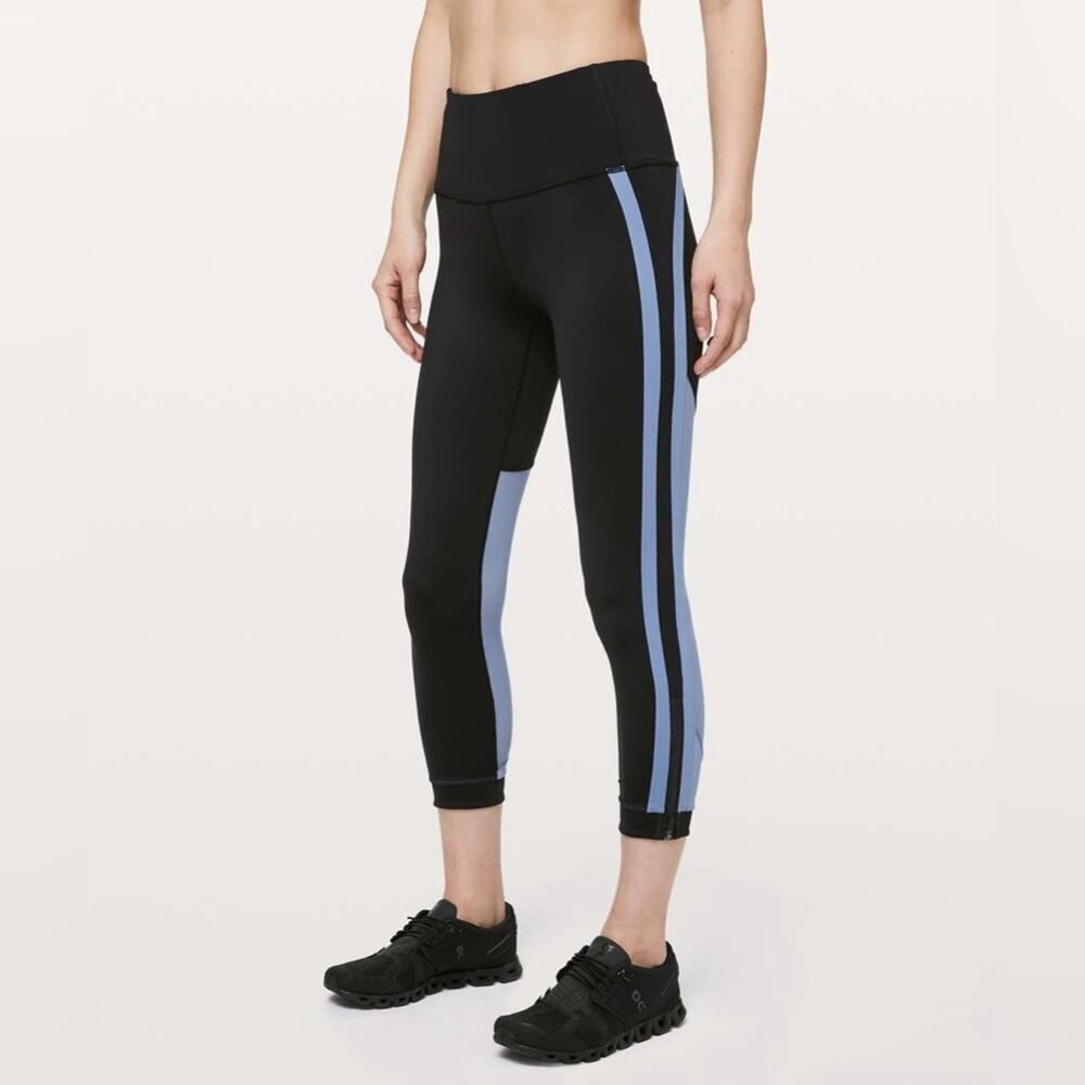 Lululemon Women's Zip the Line Mesh Running Crop 23” - LW6ASPS - Size: 6